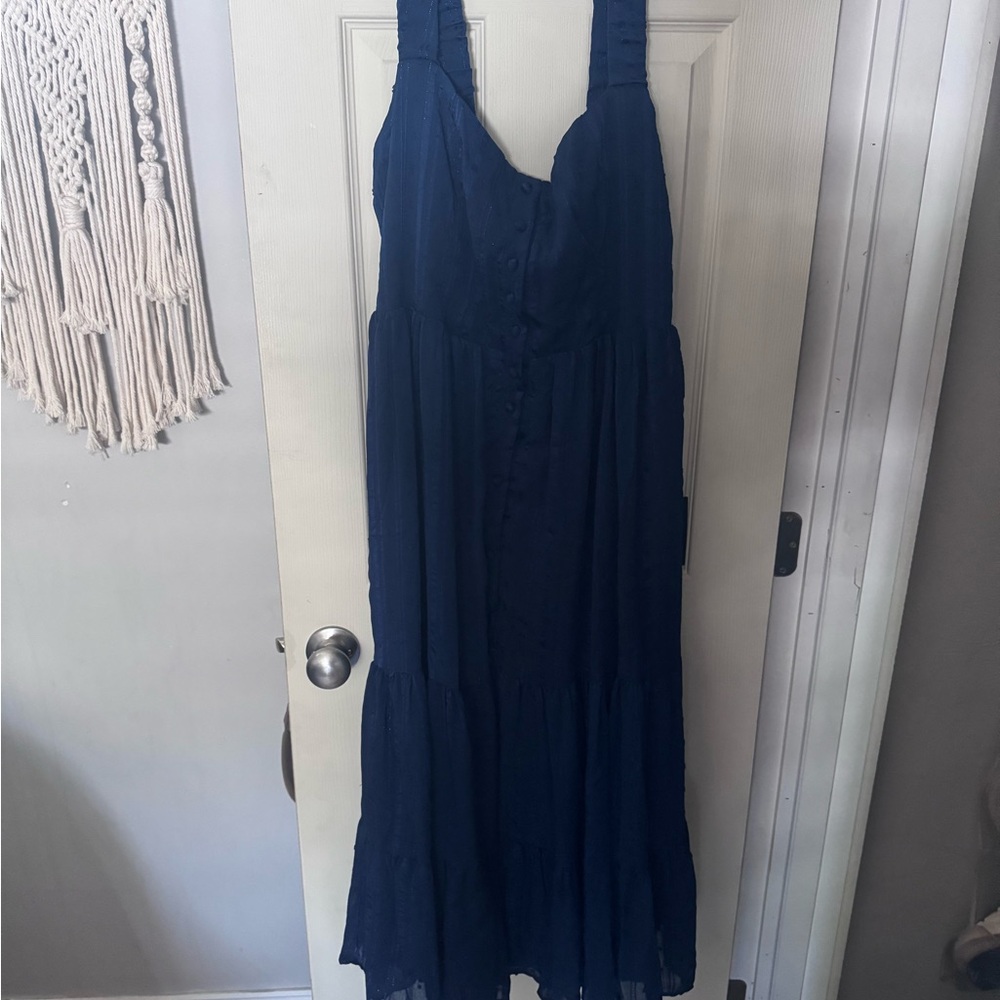 Lulu's Blue Halter Maxi Sundress for Weddings